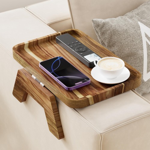 Couch armrest table acacia - table,,