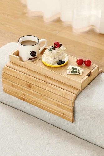 Sofa arm tray bamboo large - tray,,