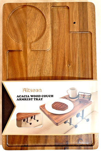 Acacia wood couch armrest - acacia,