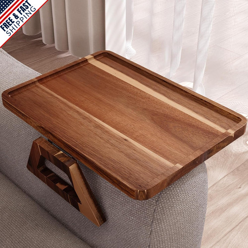 Acacia wood folding sofa arm - wood,