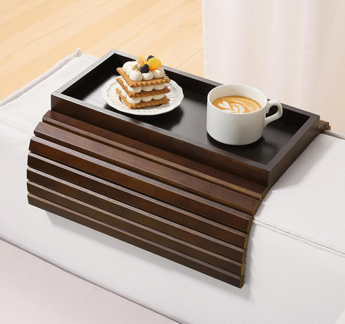 Couch arm tray bamboo - couch,