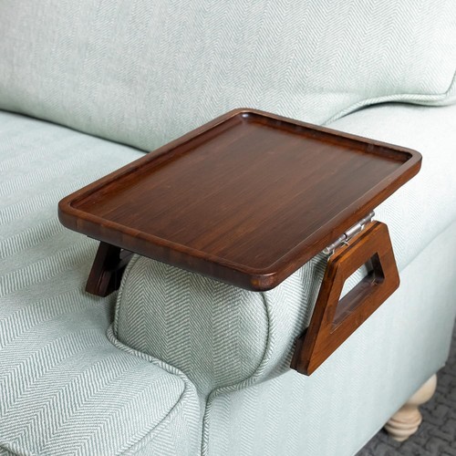 Brown sofa arm tray bamboo - brown, by