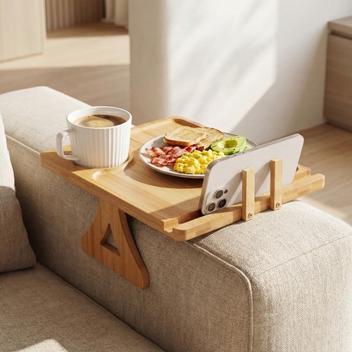 Bamboo couch arm - bamboo, table