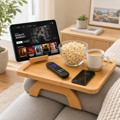 Couch arm tray - on, sofa