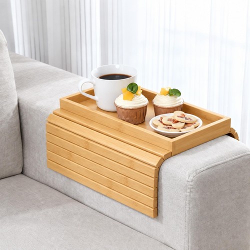 Bamboo couch arm tray - bamboo,
