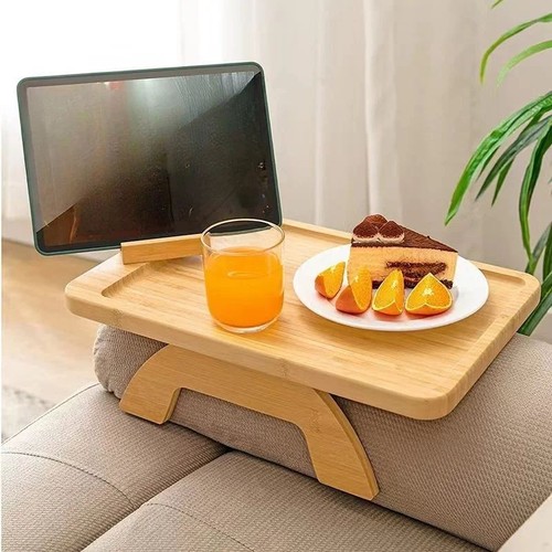 Bamboo sofa arm tray - bamboo,