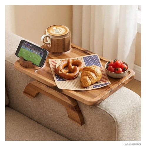 Sofa arm tray clip - arm, on