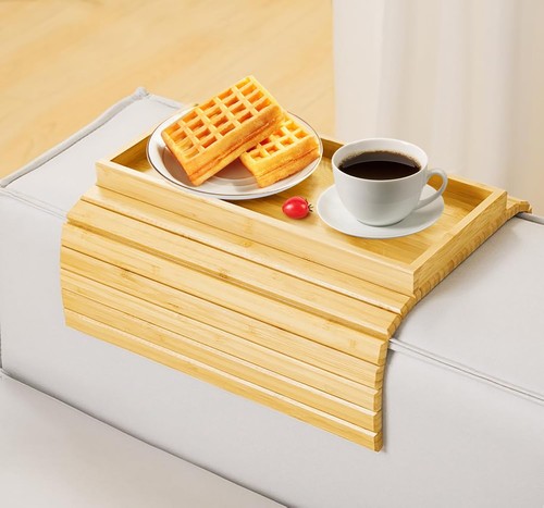 Bamboo foldable sofa armrest - foldable,