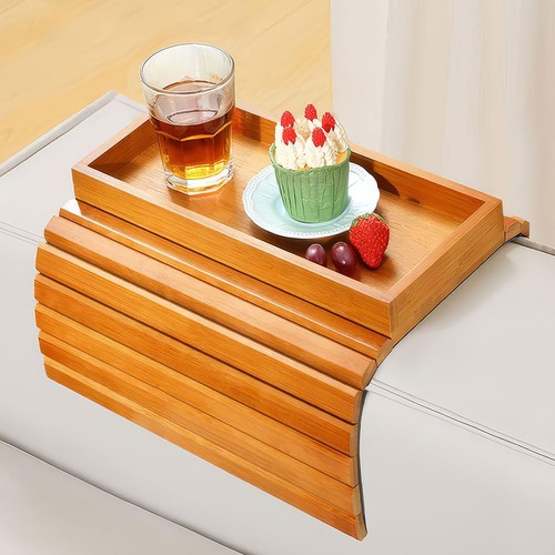 Couch arm tray bamboo - bamboo, sofa