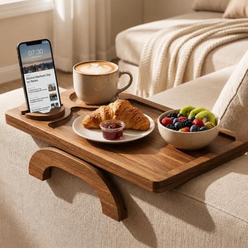 Acacia wood sofa arm - arm, tray