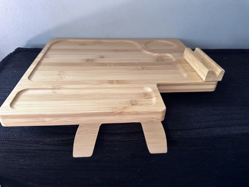 Couch arm tray table clip - tray, on