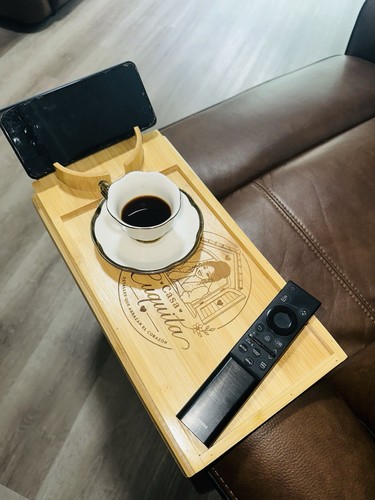 Bamboo couch arm tray table - tray,