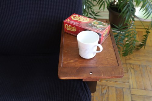 Wooden sofa arm clip - arm, tray