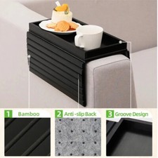 Sofa Arm Tray Anti-Slip Bamboo