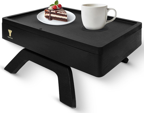 Bamboo couch arm table with - bamboo,
