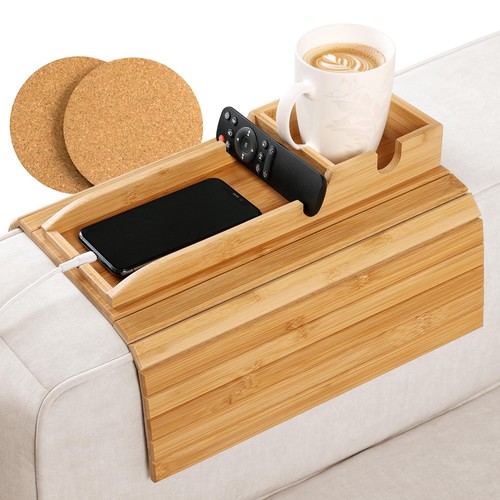 Bamboo sofa arm tray with - bamboo,