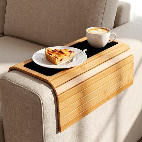 Bamboo couch arm tray - couch, table