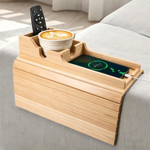 Bamboo couch armrest table - armrest,